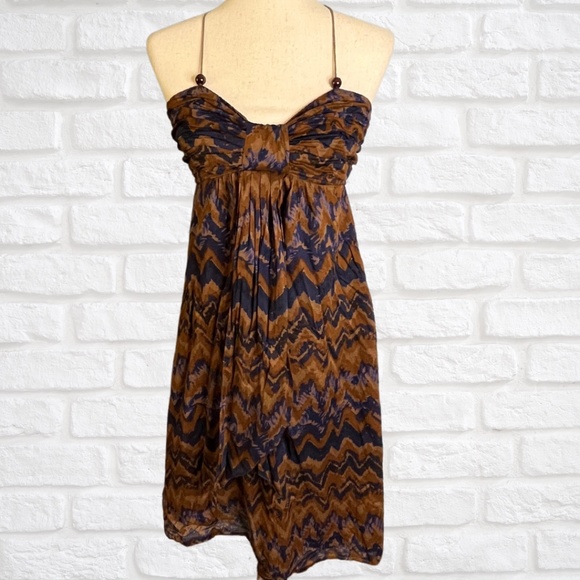 Banana Republic Dresses & Skirts - Banana Republic 2000's Midi Dress Brown Sleeveless Boho Flowy Size 4